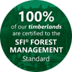 100% of our timberlands are certified to the SFI standard